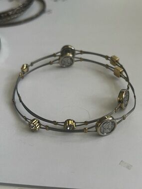 Vintage Napoleon Emperor Coin Wire Bangles